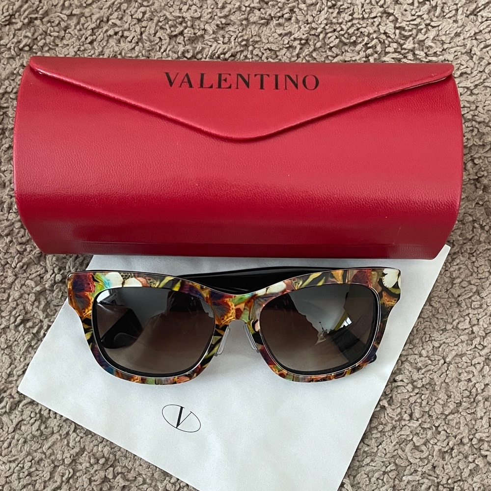 Valentino Vibrant Floral Patterned Sunglasses